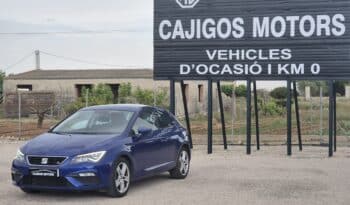Seat León SC FR 1.4 TSI 125 CV azul eléctrico de ocasión en Amposta completo