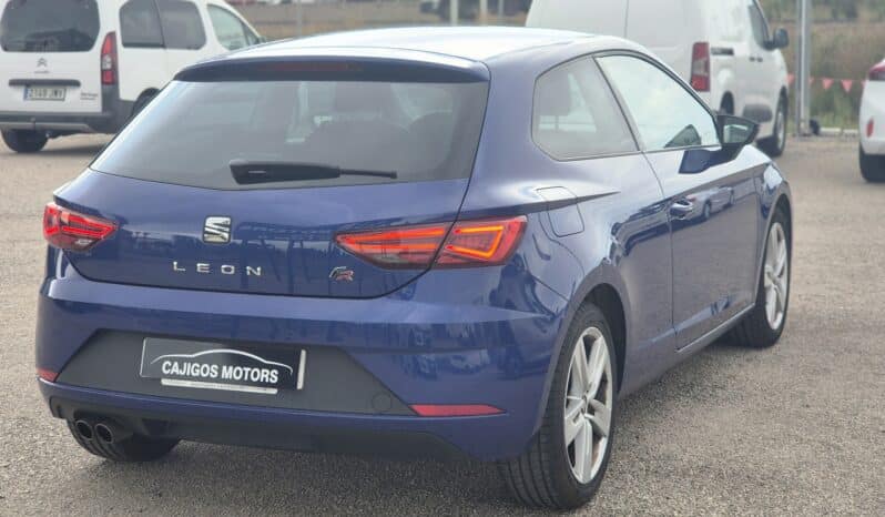 Seat León SC FR 1.4 TSI 125 CV azul eléctrico de ocasión en Amposta completo
